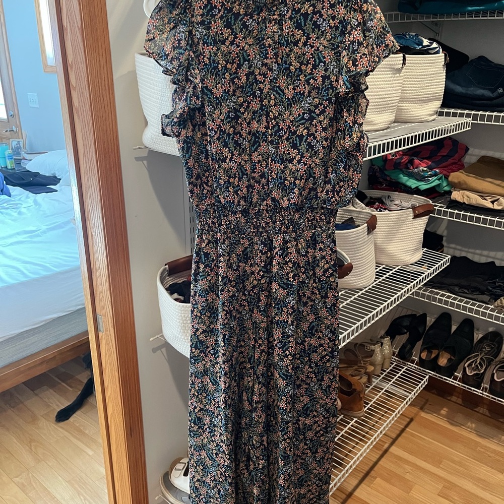MSK Multicolor Floral Jumpsuit